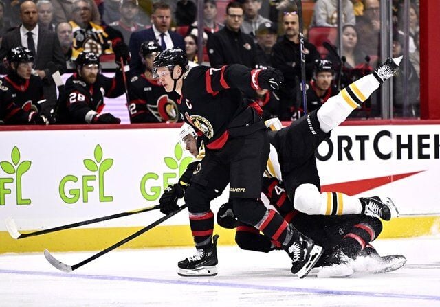 Tim Stutzle's shootout goal rallies Ottawa Senators to a 6-5 win over Boston Bruins