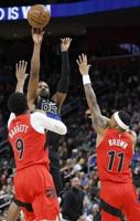 Cunningham's triple-double leads Pistons to 123-114 win over Raptors