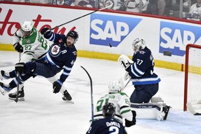 Jets star defenceman returns to play key role in Winnipeg's Game 2 win over Dallas
