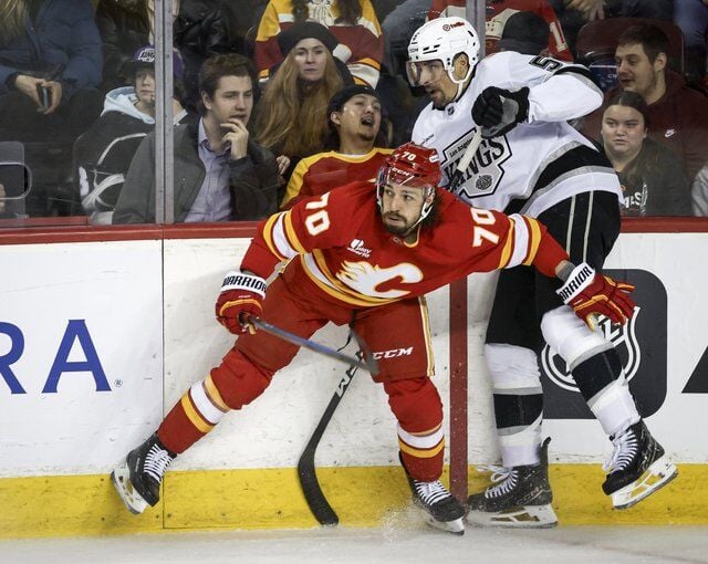 Flames beat Kings 3-2 in shootout to extend win streak to four games ...