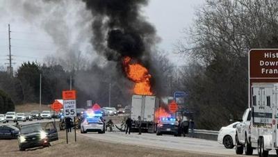 Suspect dies in fiery crash on I-64 after high-speed chase | News ...