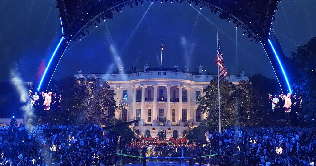 Trump celebrates 80th birthday with an Iran deal and UFC cage fights at the White House