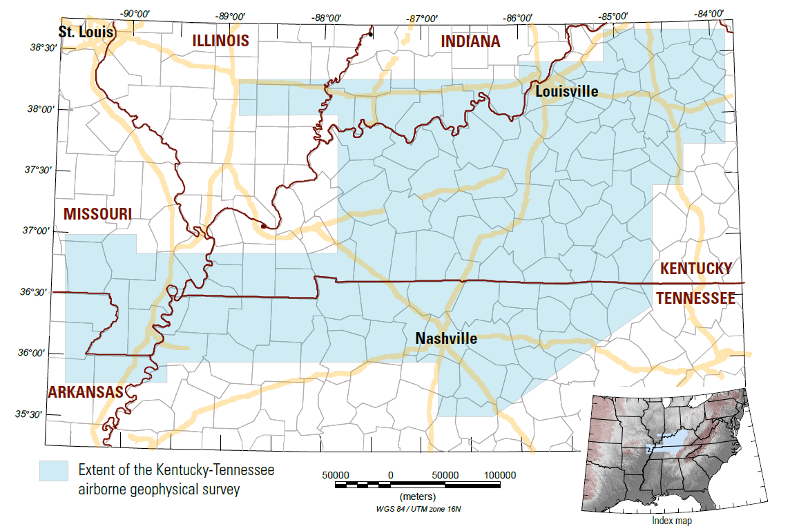 Low flying airplanes in next 6 months over Ky. providing geologic