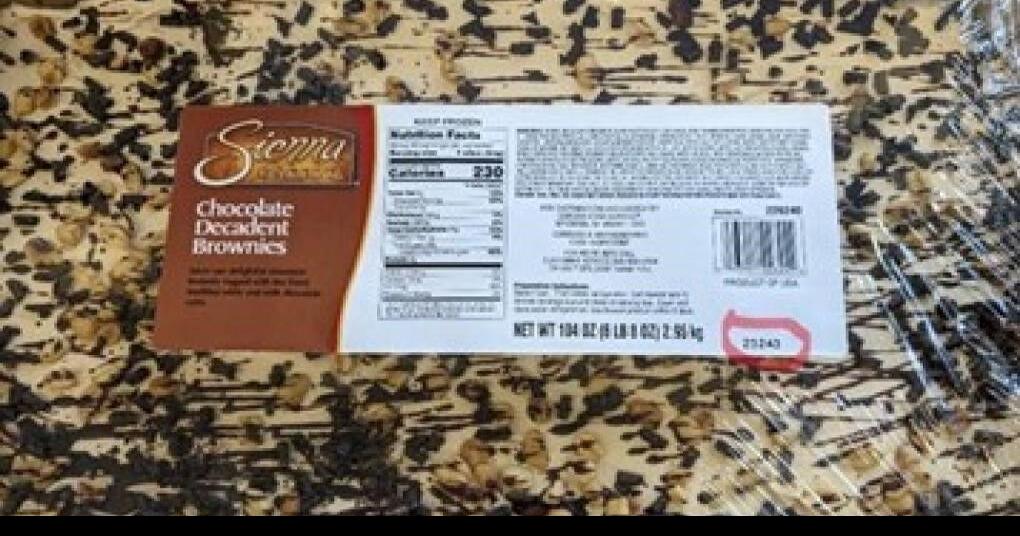 Brownie recall from Gordon Food Service News