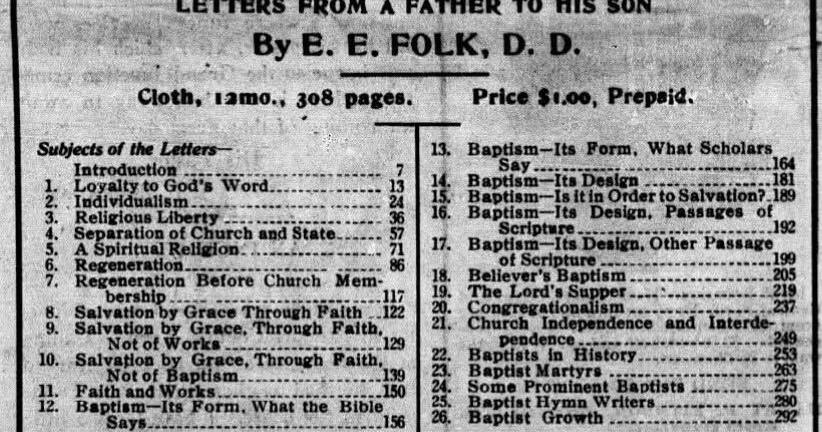 BAPTIST HISTORY: How much did Baptists read and study in 1909? By BEN STRATTON Jul 19, 2026 9 mins ago