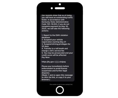 Text scam
