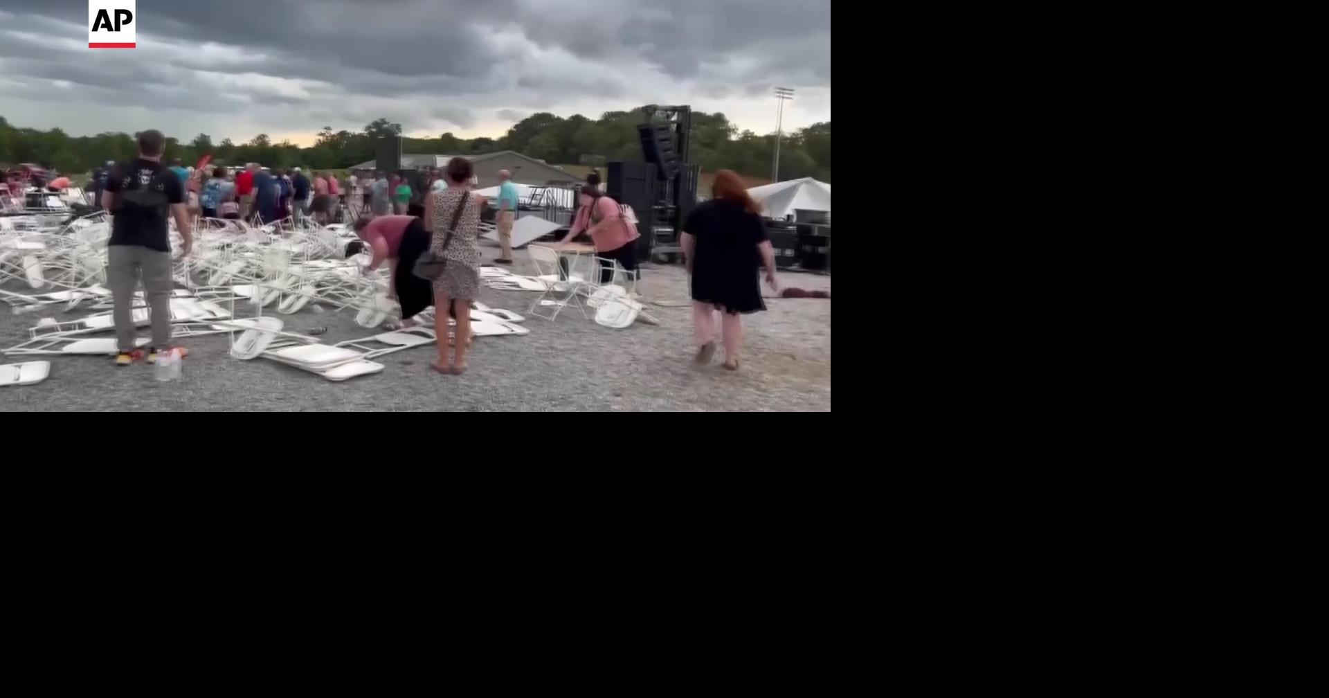 Tent collapses during Virginia church's 20th anniversary celebration, killing 1 and injuring 22