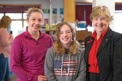 Autumn Elsner, center, withTammy Elsner, left, and Diane Gubatayao