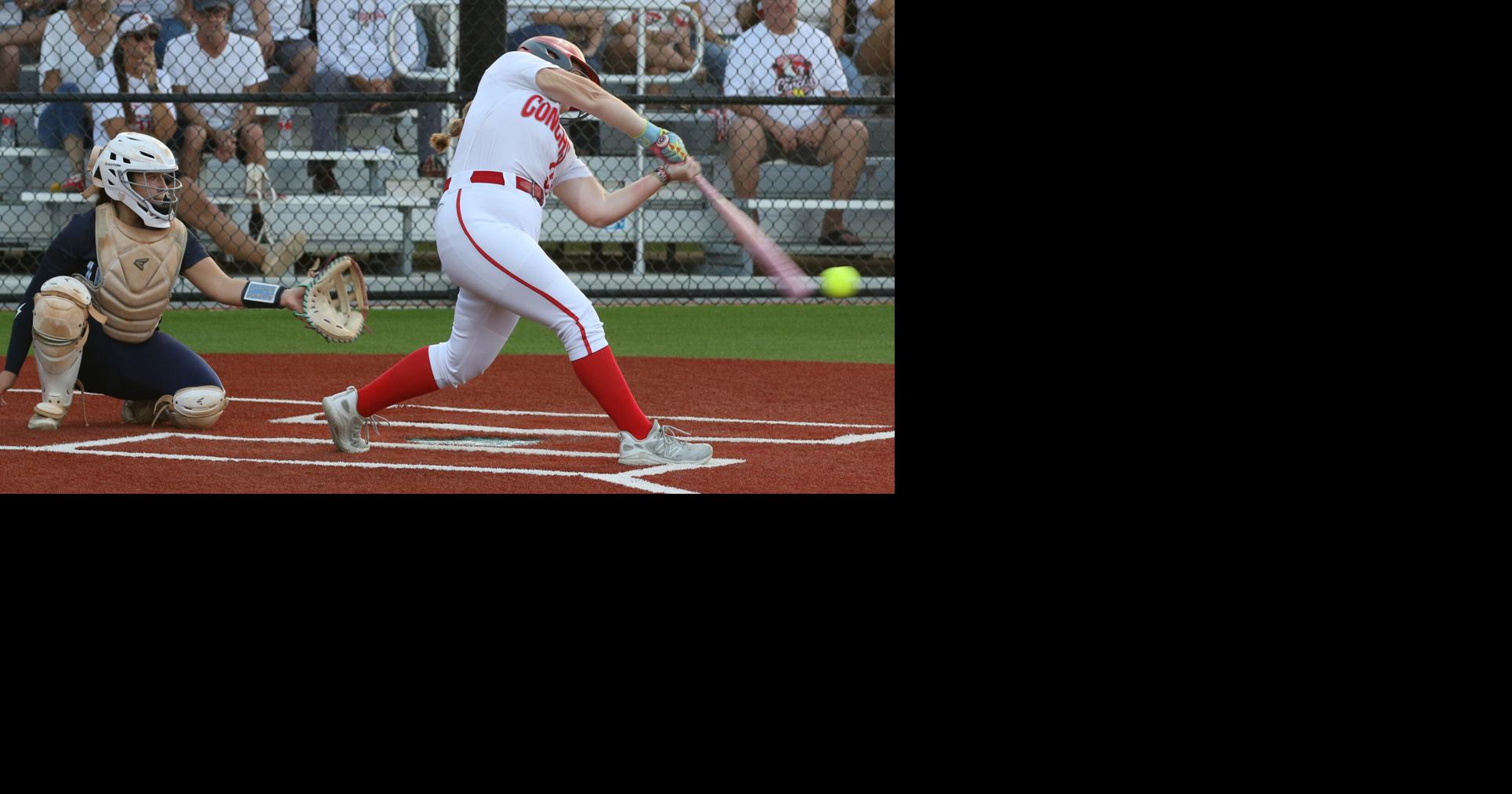 prep softball brachers hom,e run swing.jpg
