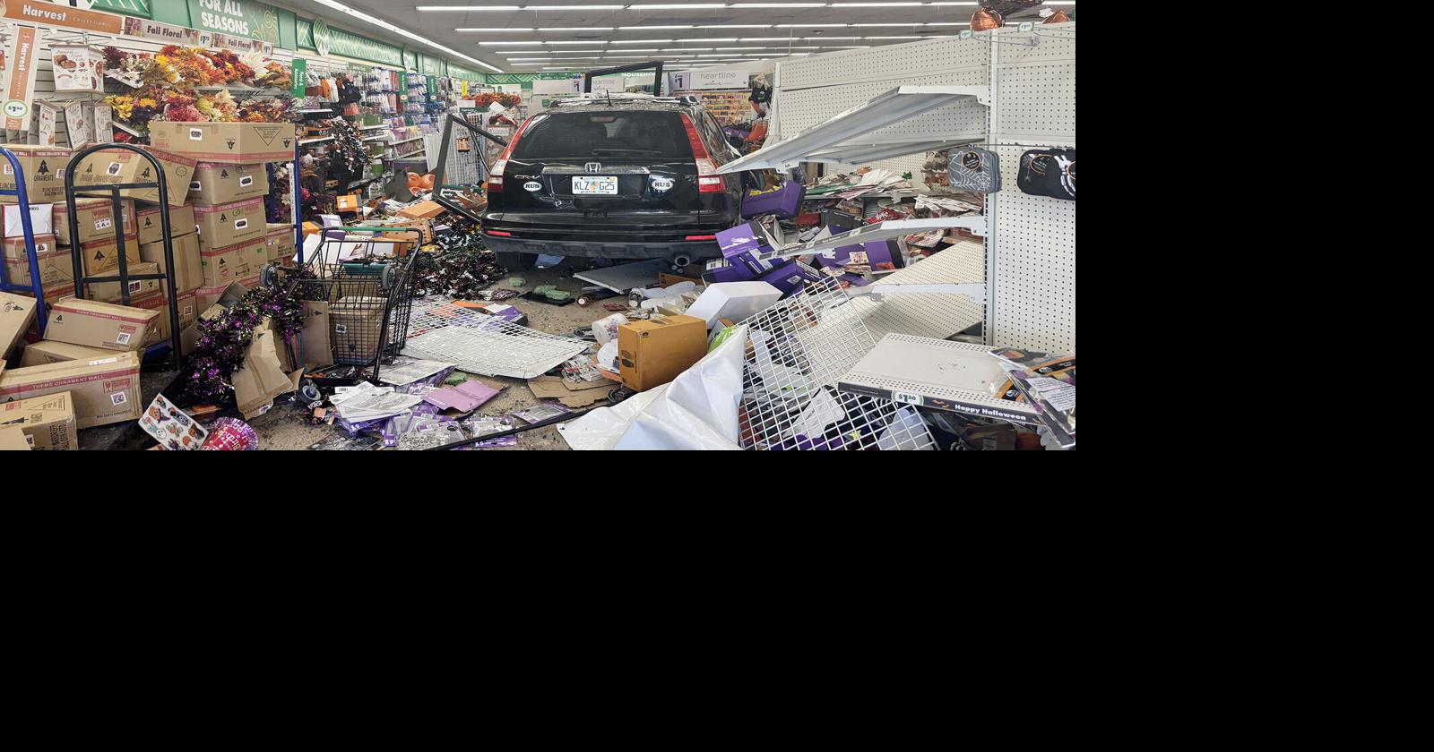 Car crashes into Marathon Dollar Tree store