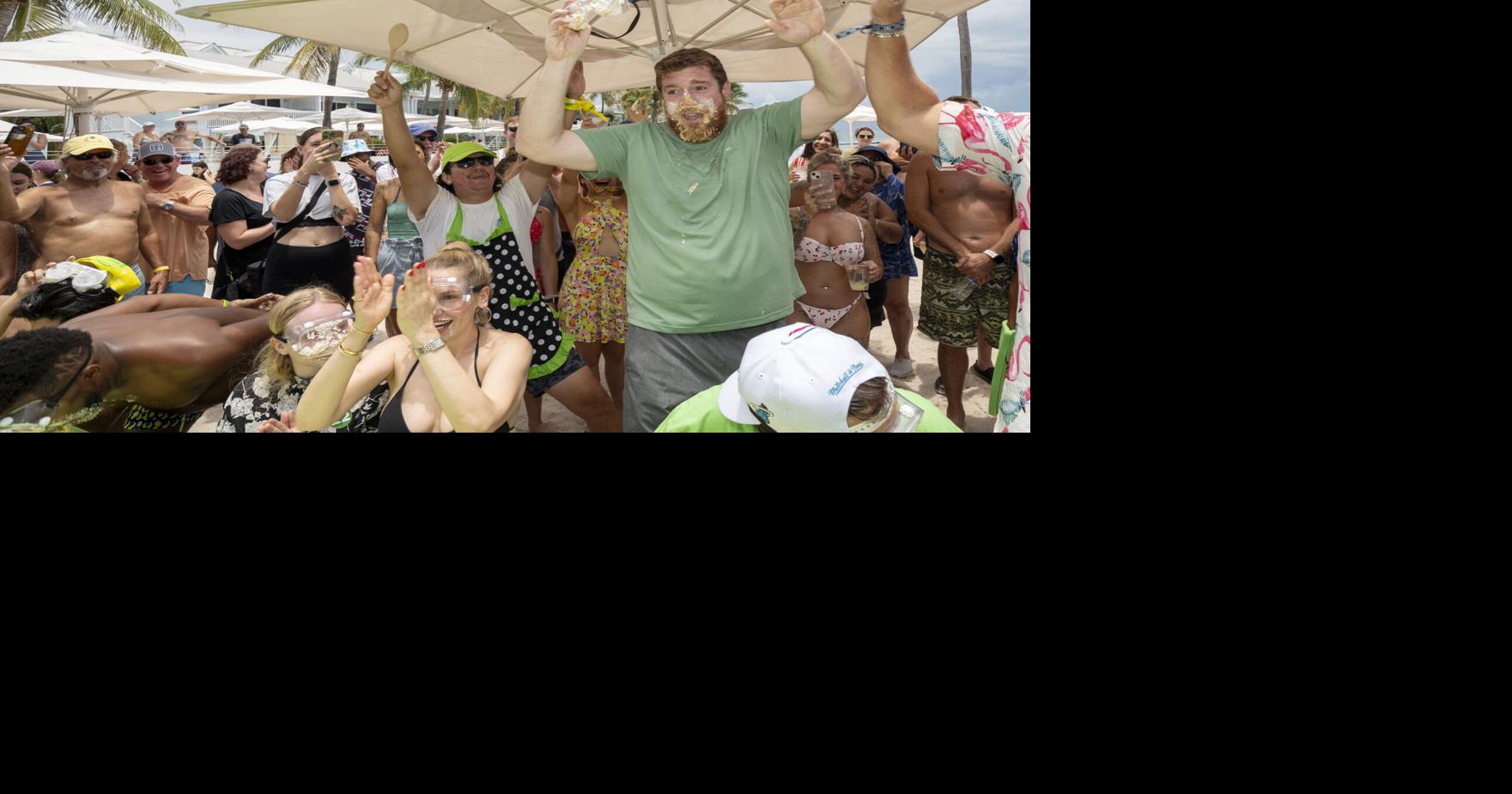 Key Lime Pie Eating Contest winner Joshua Mogle