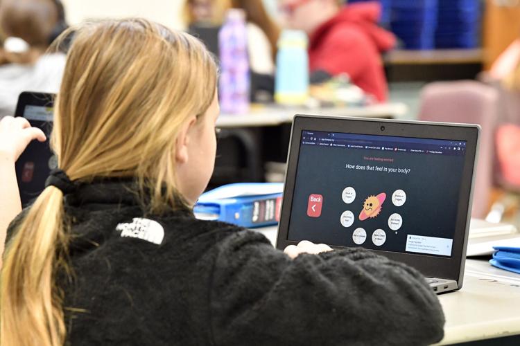 Girl on computer