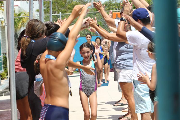 Bone Island Swimmer prepare for Swim Around Key West, USA Swimming Meet
