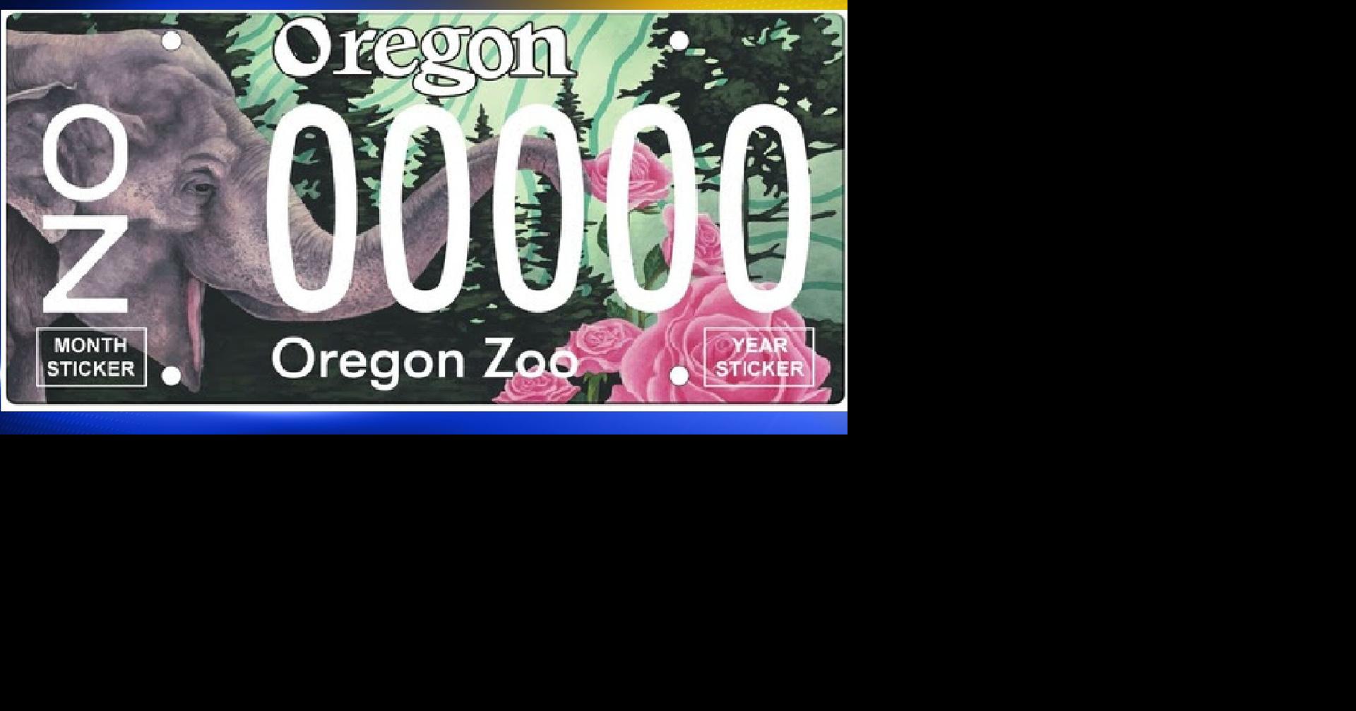 Oregon Zoo's elephant plate debuts at Portland DMV Nov. 3