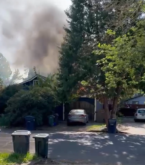 Numerous fire crews respond to Eugene house fire that threatened other ...