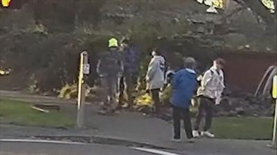 Teens caught on camera taunting woman and dog