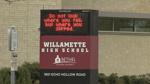Willamette high school sign