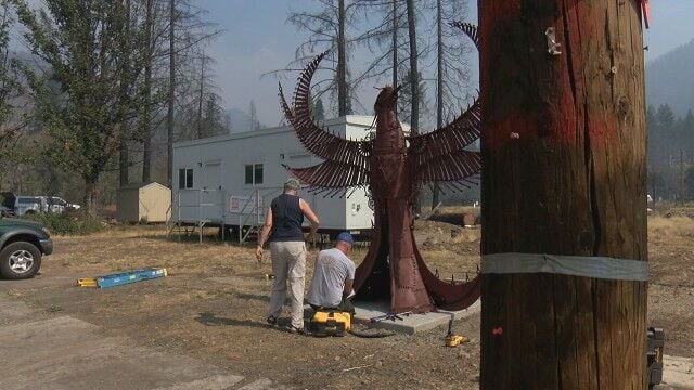 Phoenix sculpture rises from the ashes of the Holiday Farm Fire