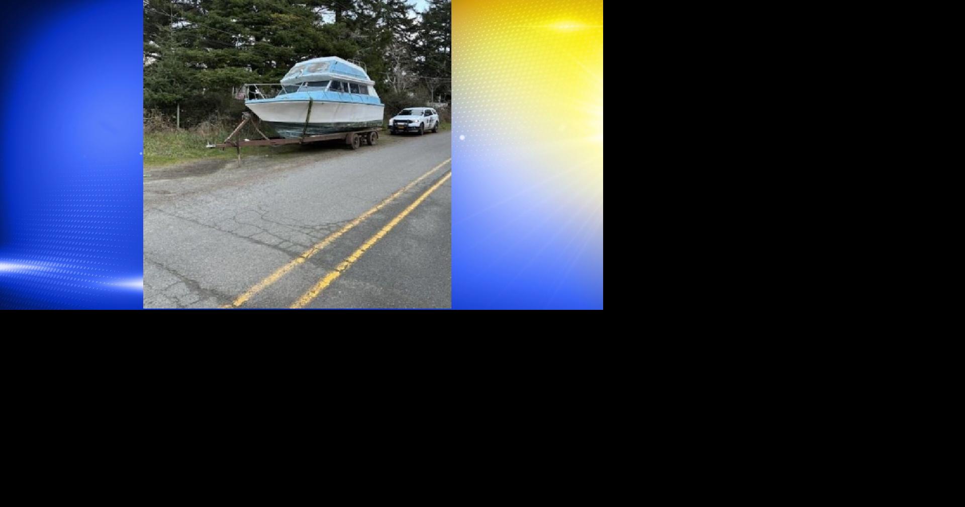 Mystery derelict boat dumped on Coos Bay road; public's help needed