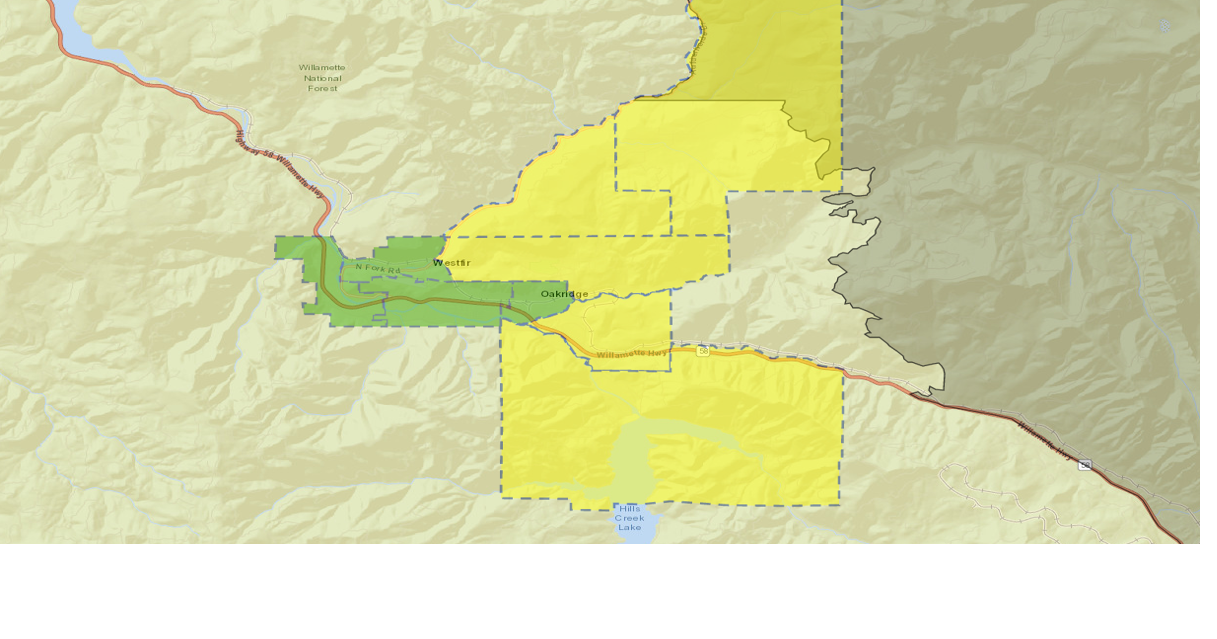 Westfir and parts of Oakridge under lesssevere evacuation notice