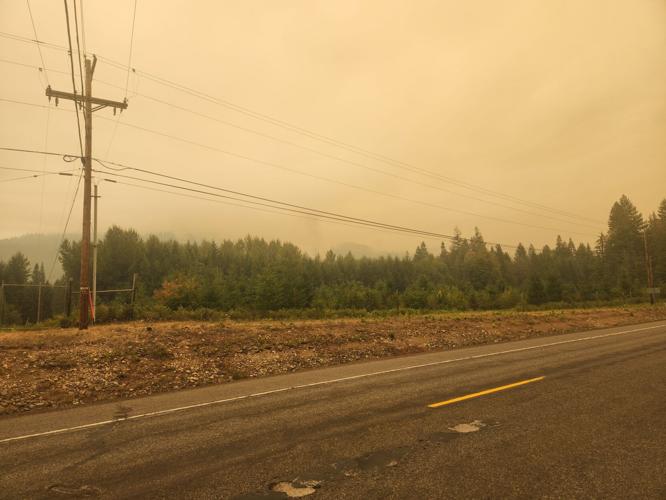 Smoky skies at Lookout Fire