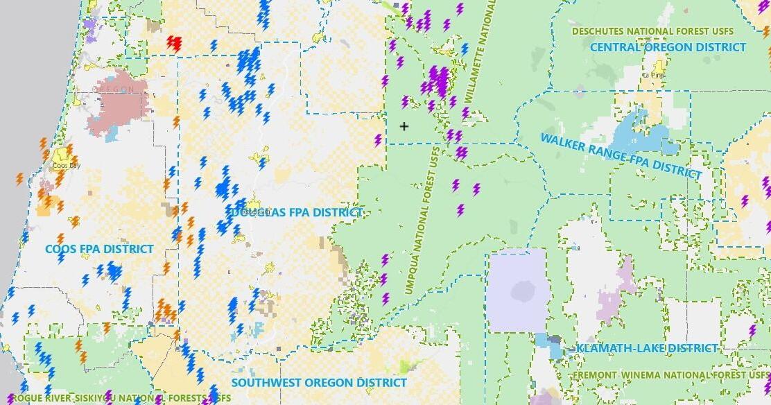 Multiple Douglas County fires confirmed following lightning activity ...