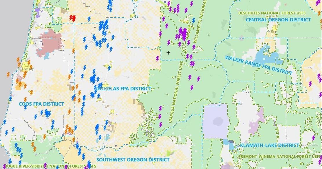 Multiple Douglas County fires confirmed following lightning activity