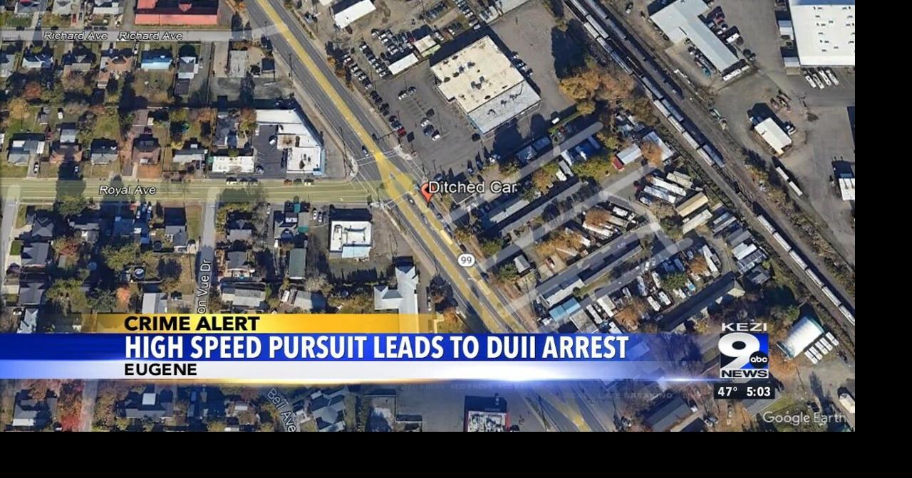 High speed pursuit in Eugene leads to DUII arrest | Video | kezi.com