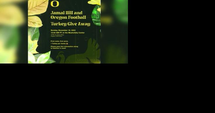 Ducks linebacker Jamal Hill hosting third annual turkey giveaway - Vimarsana News