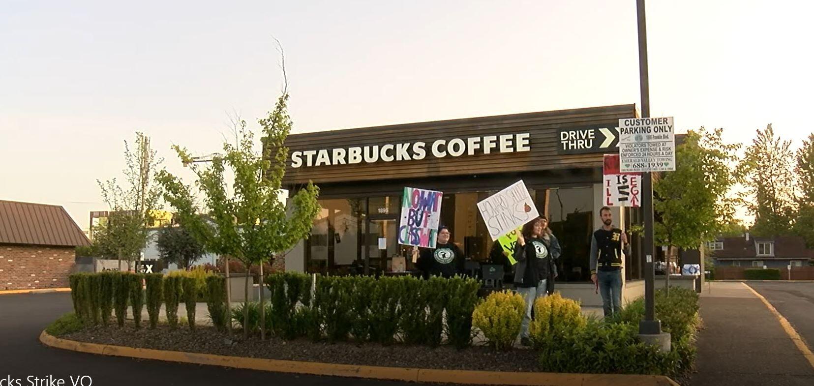 Starbucks store employees strike in Eugene News