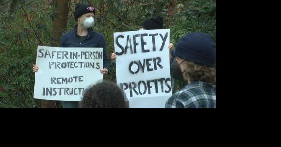 UO Graduate Teaching Fellows Federation holds protest calling for better COVID protocols - Vimarsana News