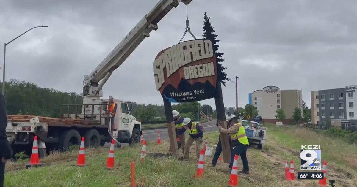 Springfield New Sign New sign welcomes visitors to Springfield | News | kezi.com