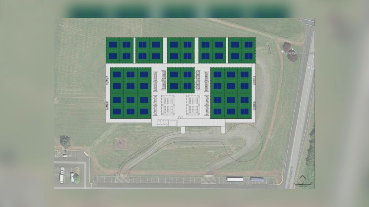 24-court pickleball facility to be built at Lane Community College | News |  kezi.com