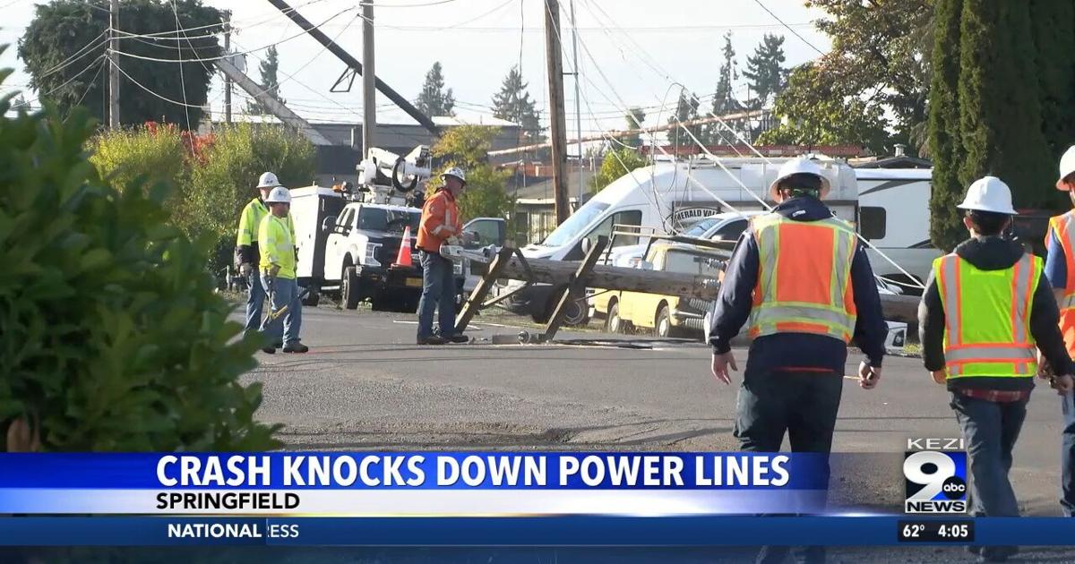 Power Line Crash Crash Knocks Down Power Lines | Video | kezi.com