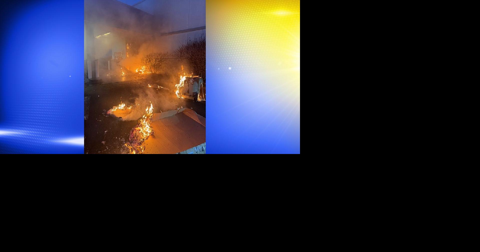 Lebanon firefighters battle fire at former Rite Aid building