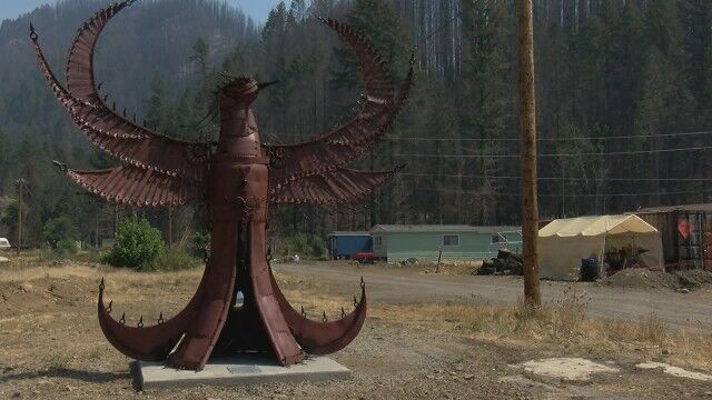 Phoenix sculpture rises from the ashes of the Holiday Farm Fire