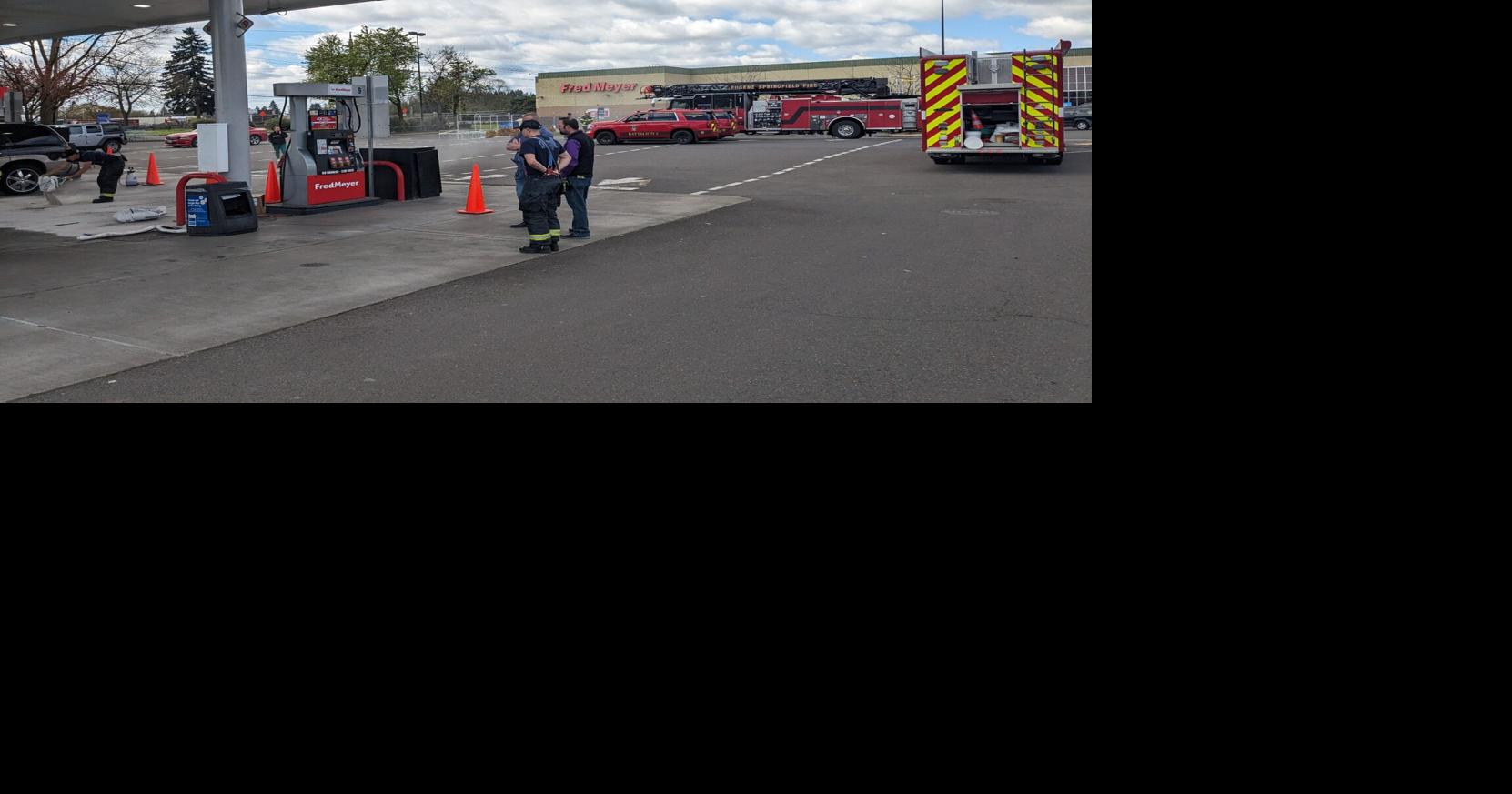 Eugene firefighters clean up fuel spill at gas station | News | kezi.com