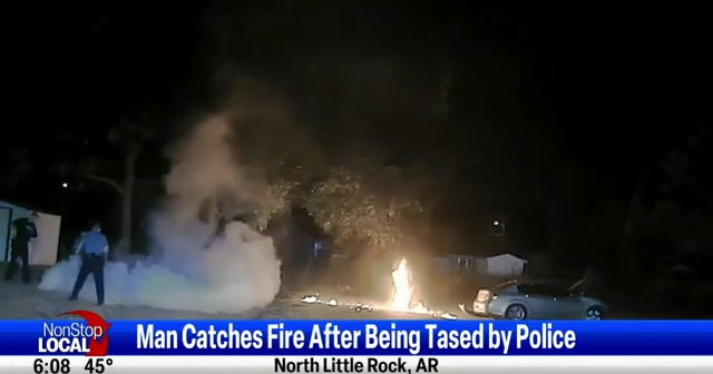 Man bursts into flames after being tased by police in Arkansas ...