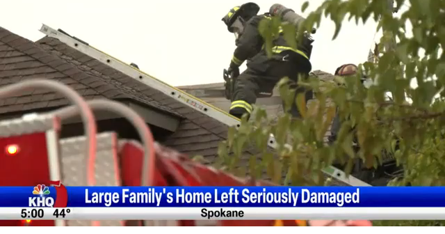 Early morning house fire leaves one Spokane family outside in the cold ...