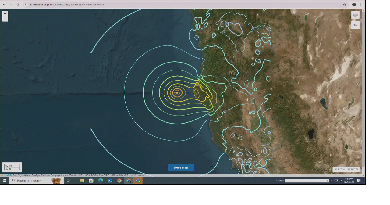 Is there a tsunami alert in california right now
