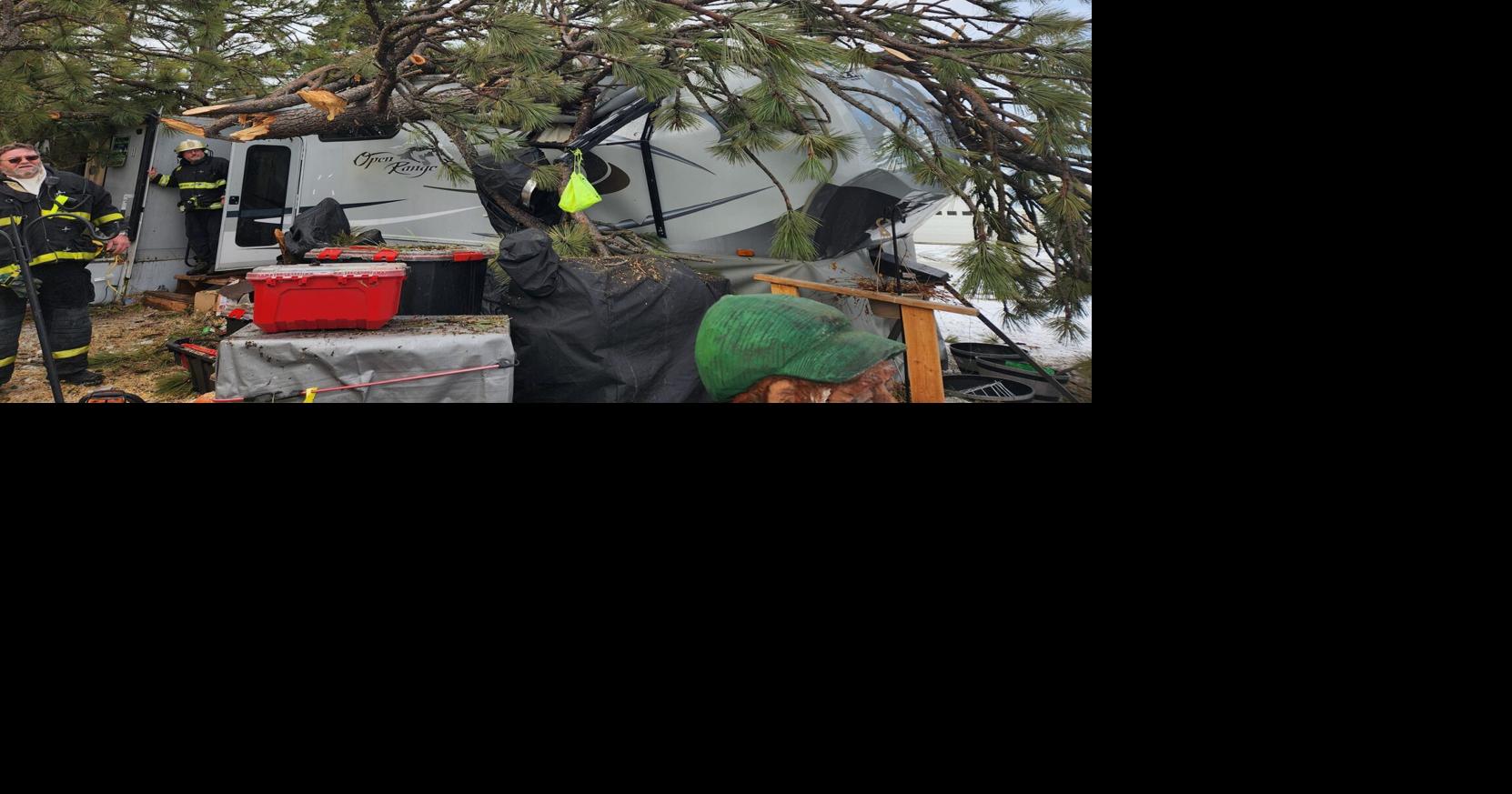 Lewis County deputies save three people in a trailer from a fallen tree ...