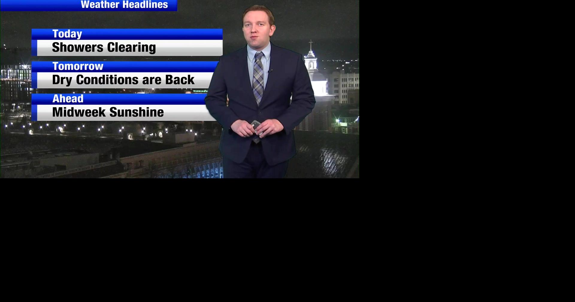 Light scattered showers this morning ahead of mostly dry, clear week ...