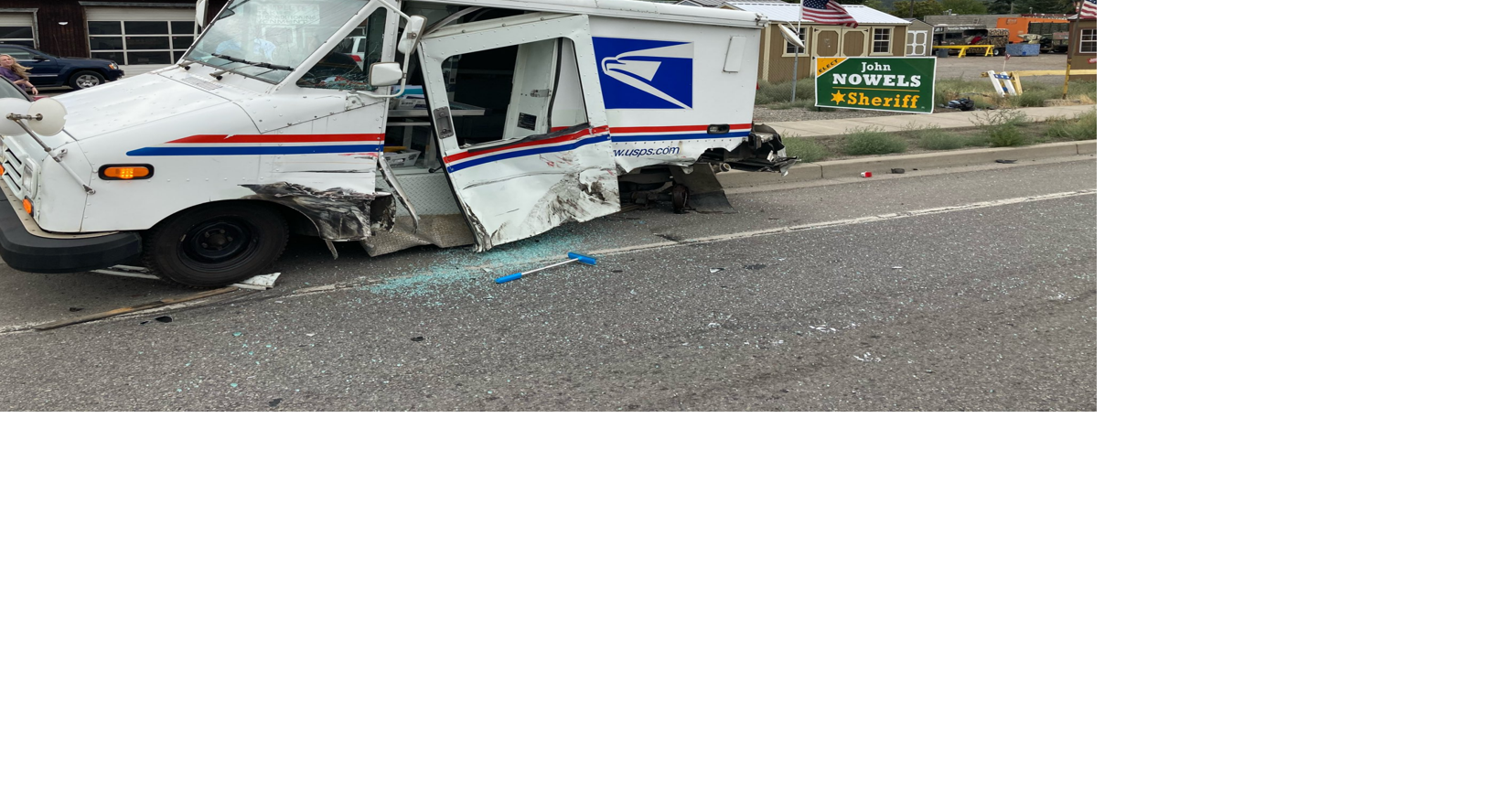 USPS mail truck and two sheds destroyed in accident on Trent and Pines Spokane News