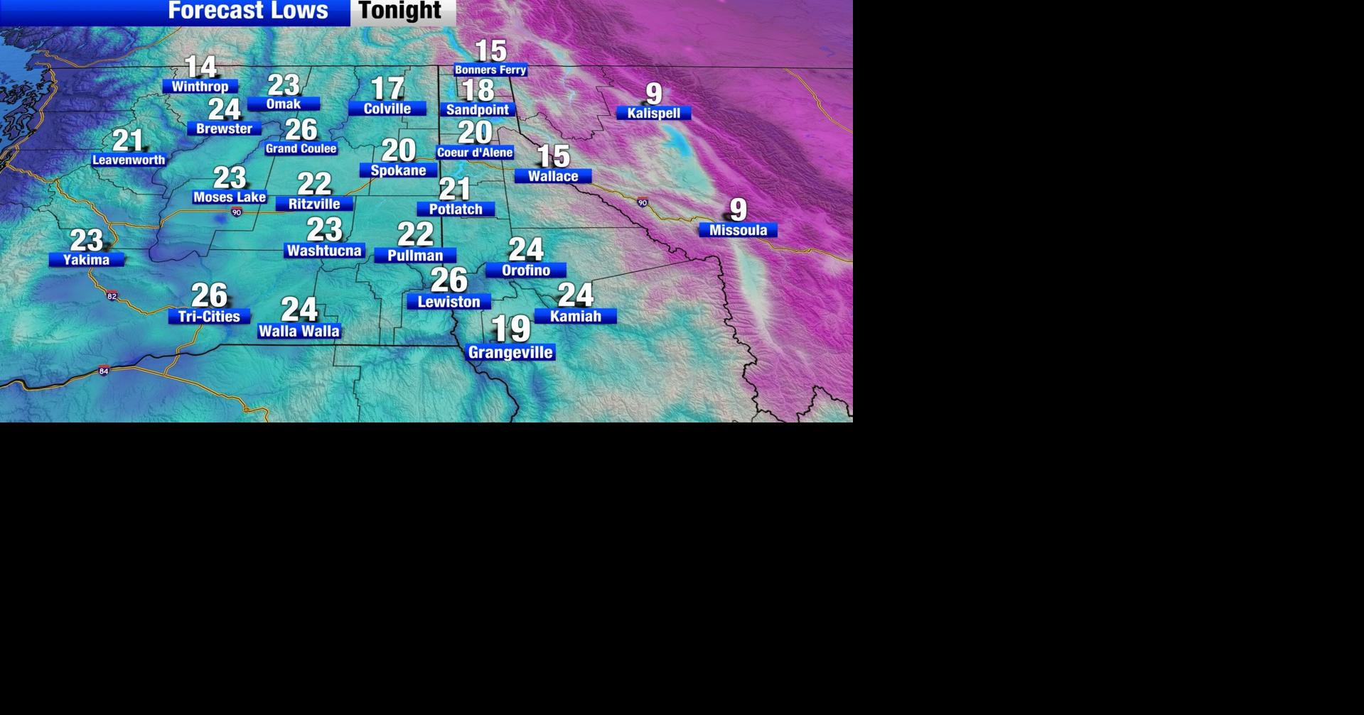 The sun is coming out, but temperatures are dropping | Weather | khq.com