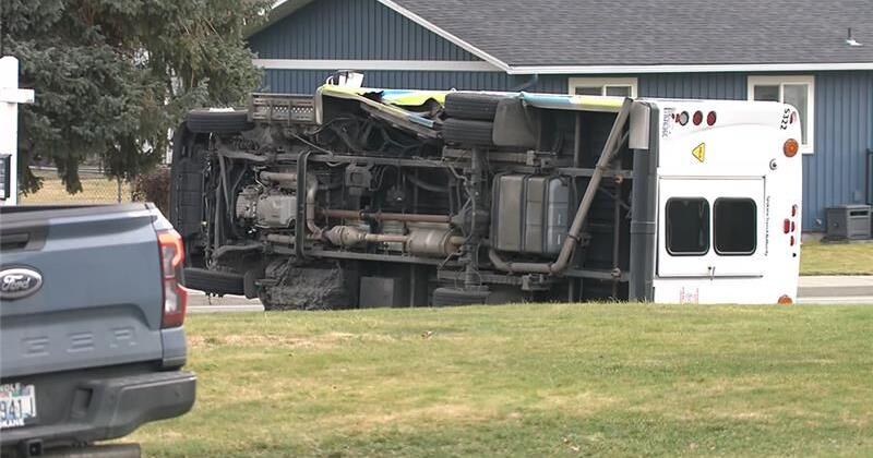 STA paratransit bus overturns in Spokane Valley, causing traffic delays