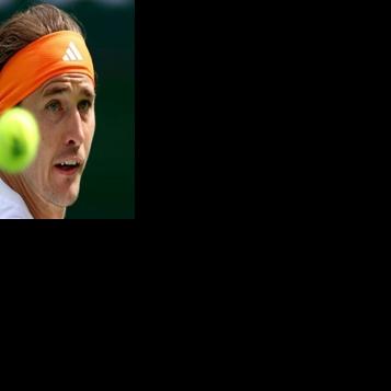Eye on the ball: Germany's Alexander Zverev on the way to a second-round victory over Italian Matteo Berrettini in the Indian Wells ATP/WTA Masters 1000