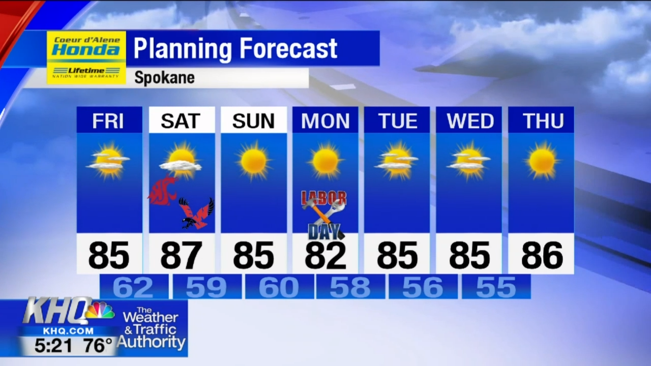 Weather Update For August 29 News Khq Com
