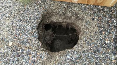 Sinkhole Appears In Spokane Family S Backyard News Khq Com