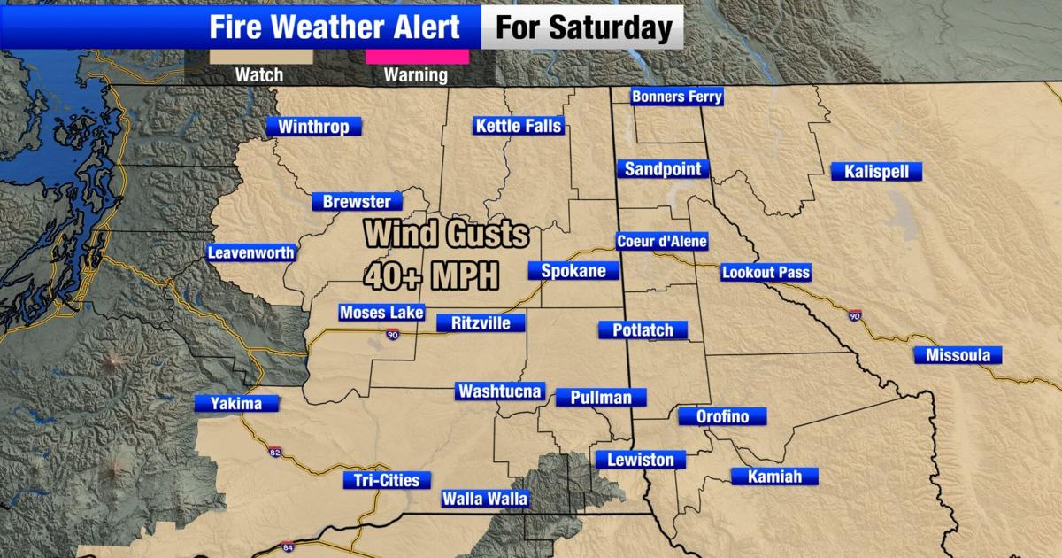 Fire Weather Watch for a windy Saturday