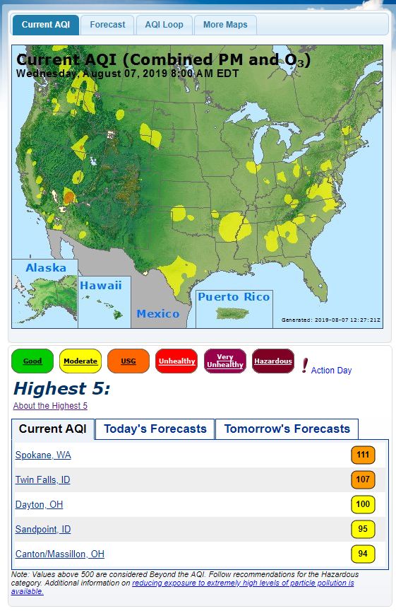 Spokane air quality moves back into 'unhealthy' Wednesday night News